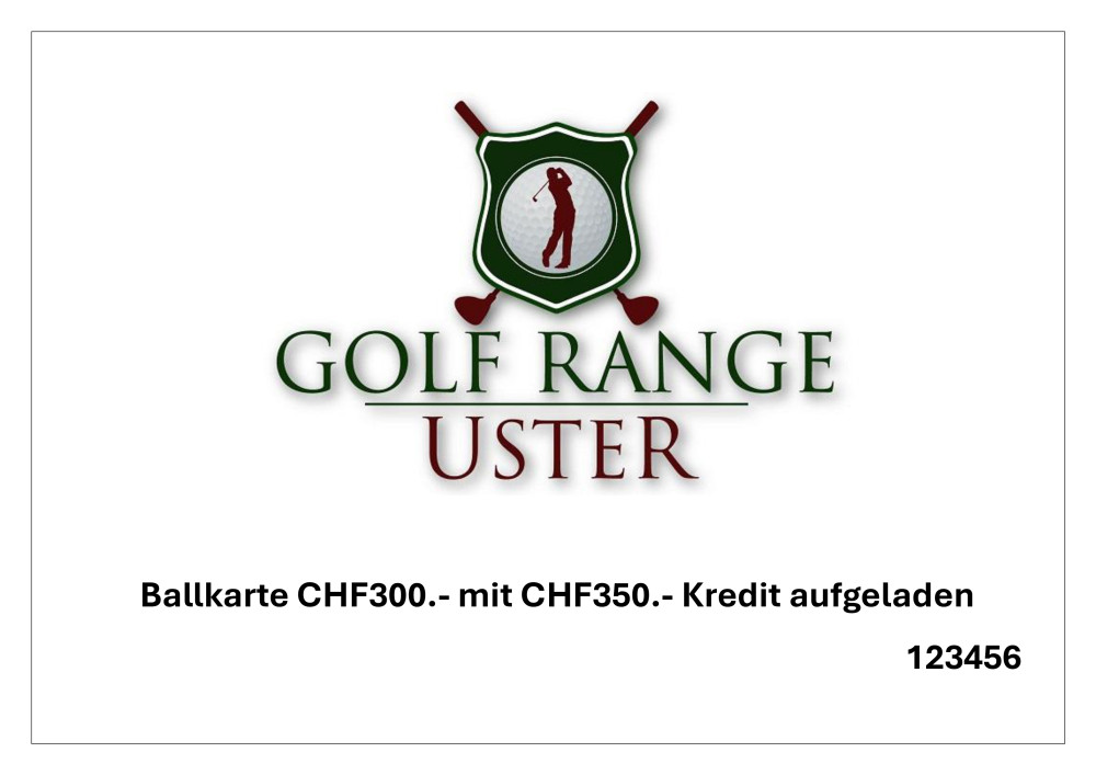 Golf Range Uster Ballkarte GRUBC_1