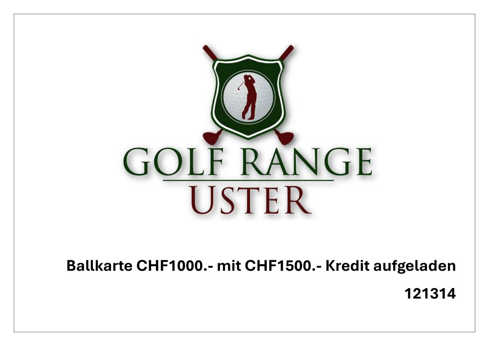 Golf Range Uster Ballkarte GRUBC_3